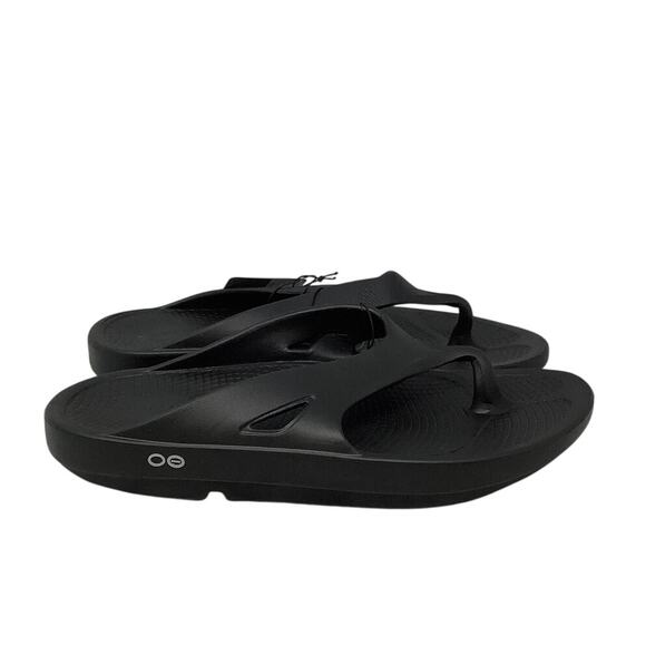 Oofos OOriginal Black Sandals W12 M10 Recovery Footwear Flip Flop P2-57 - Picture 1 of 10